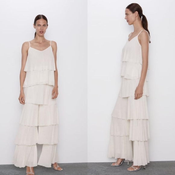 Zara Tops Zara Ruffled Knit Top Pants Coord Set Poshmark